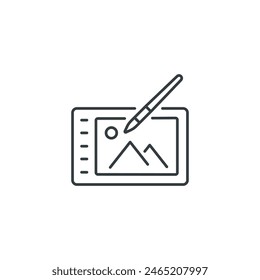 Icono de dibujo, Ilustración vectorial de dibujo