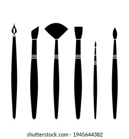 Zeichnen von Symbol, Vektorset. Zeichensammlung für Pinselstriche. Bildzeichen oder Symbol.