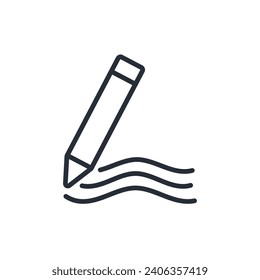 icono de dibujo. vector.Curso editable.Signo de estilo lineal para uso de diseño web,logotipo.Ilustración de símbolo.