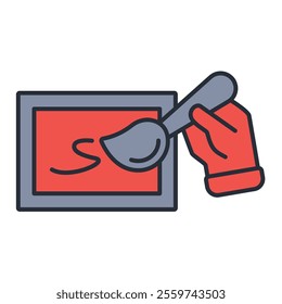 drawing icon. vector.Editable stroke.linear style sign for use web design,logo.Symbol illustration.