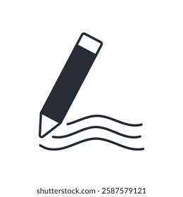 drawing icon. vector.Editable stroke.linear style sign for use web design,logo.Symbol illustration.