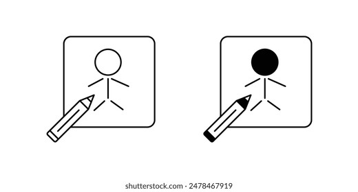 drawing icon with white background vector stock illustration