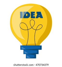Drawing idea light bulb concept creative design