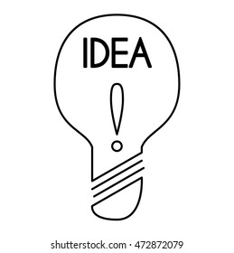 Drawing idea light bulb concept creative design