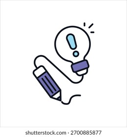 Drawing Idea Vector icon stock illustration