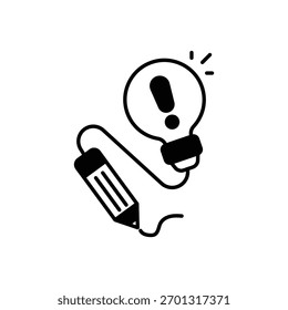 Drawing Idea Vector icon stock illustration