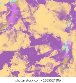 Drawing, illustration of a background or texture with abstract design. Stained. Violet, cream and light blue color. Multicolor, three colors. Vector in EPS 8 format