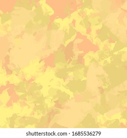 Drawing, illustration of a background or texture with abstract design. Stained. Yellow and orange color. Multicolored. Vector in EPS 8 format