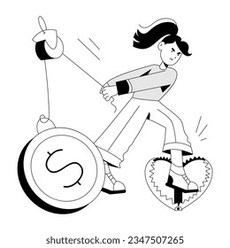 Ilustración de la trampa económica 
