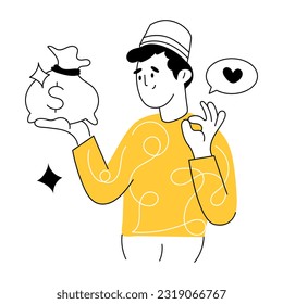 Ilustración del dinero del eid