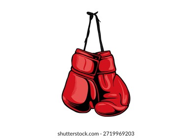 Ilustración de dibujo de boxeo colgante