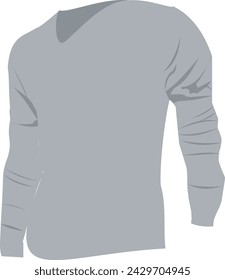 Drawing or illustration of a long-sleeved t-shirt or sweatshirt
