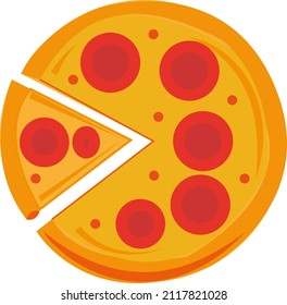 Drawing Illustration Pizza Slice Pizza Stock Vector (Royalty Free ...