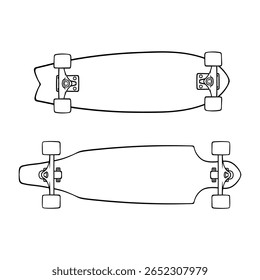 desenho ilustração conjunto coleção de um skate