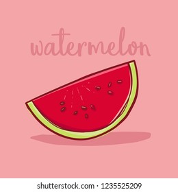 drawing illustration watermelon