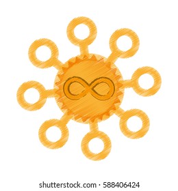 drawing infinitecoin web icon vector illustration eps 10