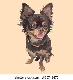 A drawing inspired by the cute Chihuahua dog.