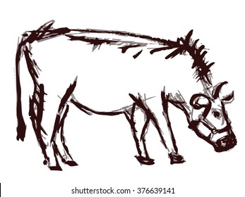 Drawing of Jersey cow