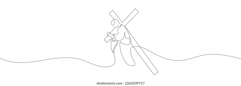 drawing jesus christ carrying