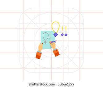Drawing Jewelry Design Icon