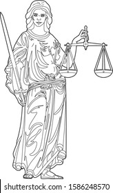 Drawing of a justice symbol