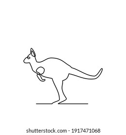 drawing of Kangaroo animal. Templates for your designs. Vector illustration
