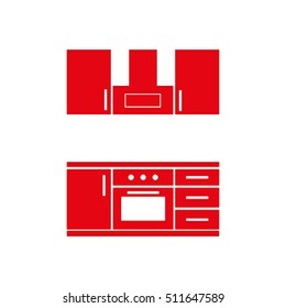 drawing kitchen interior plan icon vector illustration eps10. Isolated badge kitchen project flat design for website or app - stock graphics