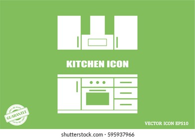 drawing kitchen interior plan icon vector illustration eps10. Isolated badge kitchen project flat design for website or app - stock graphics