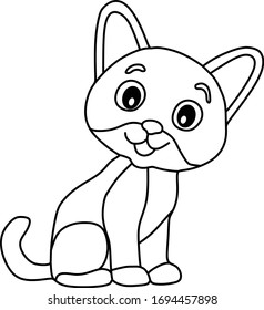 dibujo de un gatito para colorear