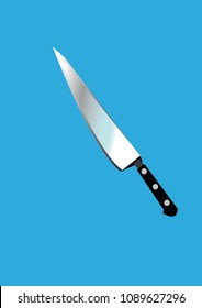 drawing knife vector. butcher knife