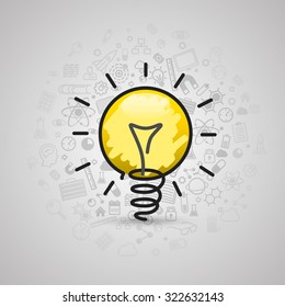 Drawing lamp. Vector illustration