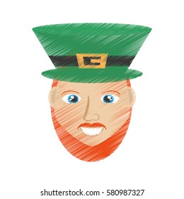 drawing leprechaun character symbol patricks day vector illustration eps 10