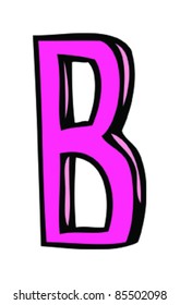 Drawing of the letter B