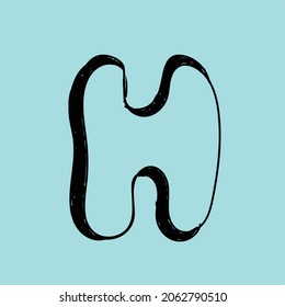 Drawing the letter I
blue background