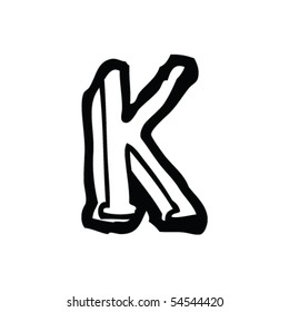 drawing of letter k