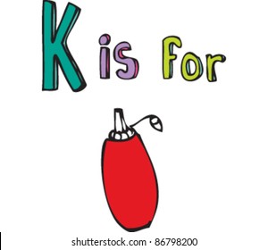Drawing of Letter 'K is for ketchup'