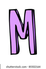 Drawing of the letter M