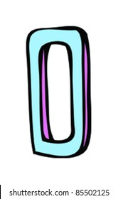 Drawing of the letter O