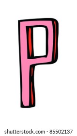 Drawing of the letter P