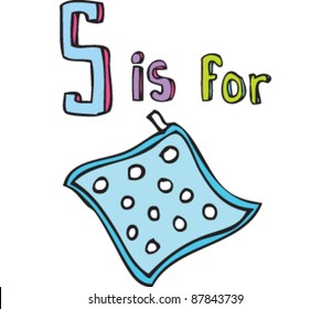 Drawing of Letter S is for spotty