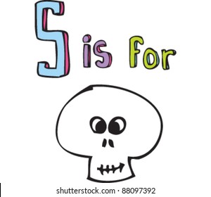 Drawing of Letter is for skull