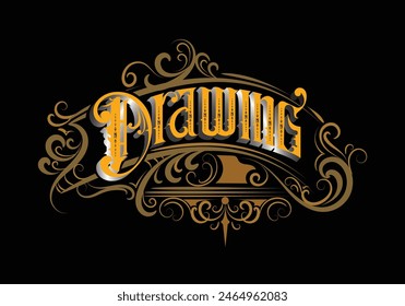 DRAWING lettering custom style design