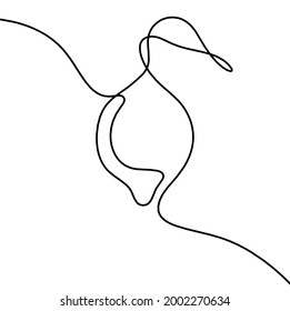 Drawing line lemon on the white background. Vector