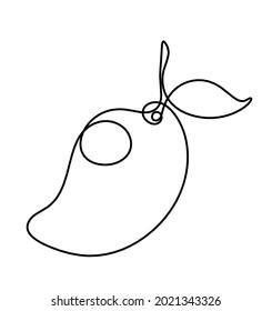Dibujar la línea de mango en el fondo blanco. Vector