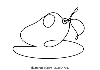 Drawing line mango on the white background. Vector