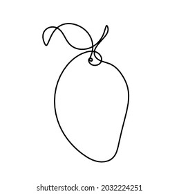 Dibujar la línea de mango en el fondo blanco. Vector