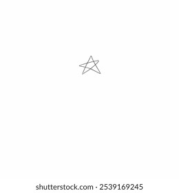 La forma de estrella de la línea de dibujo usa diseño infinito