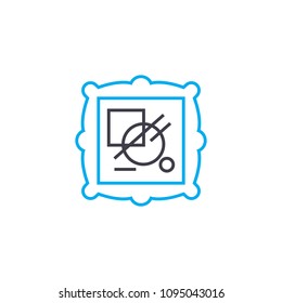 Drawing linear icon concept. Drawing line vector sign, symbol, illustration.
