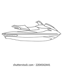 líneas de dibujo que forman el vector 1 de jetsk