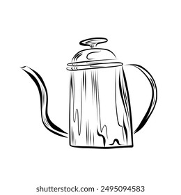 drawing lines. line art coffee filter. Vector minimalistic